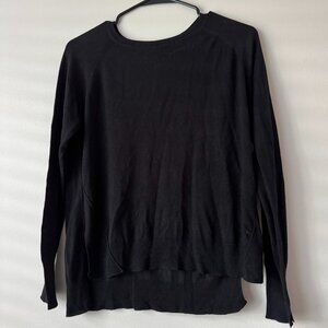 ZARA Lightweight Knit Long Sleeve Sweater – Semi-Sheer, High-Low Hem